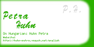 petra huhn business card